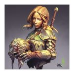 Sieghield the Twilight Heir + Base para busto clásica